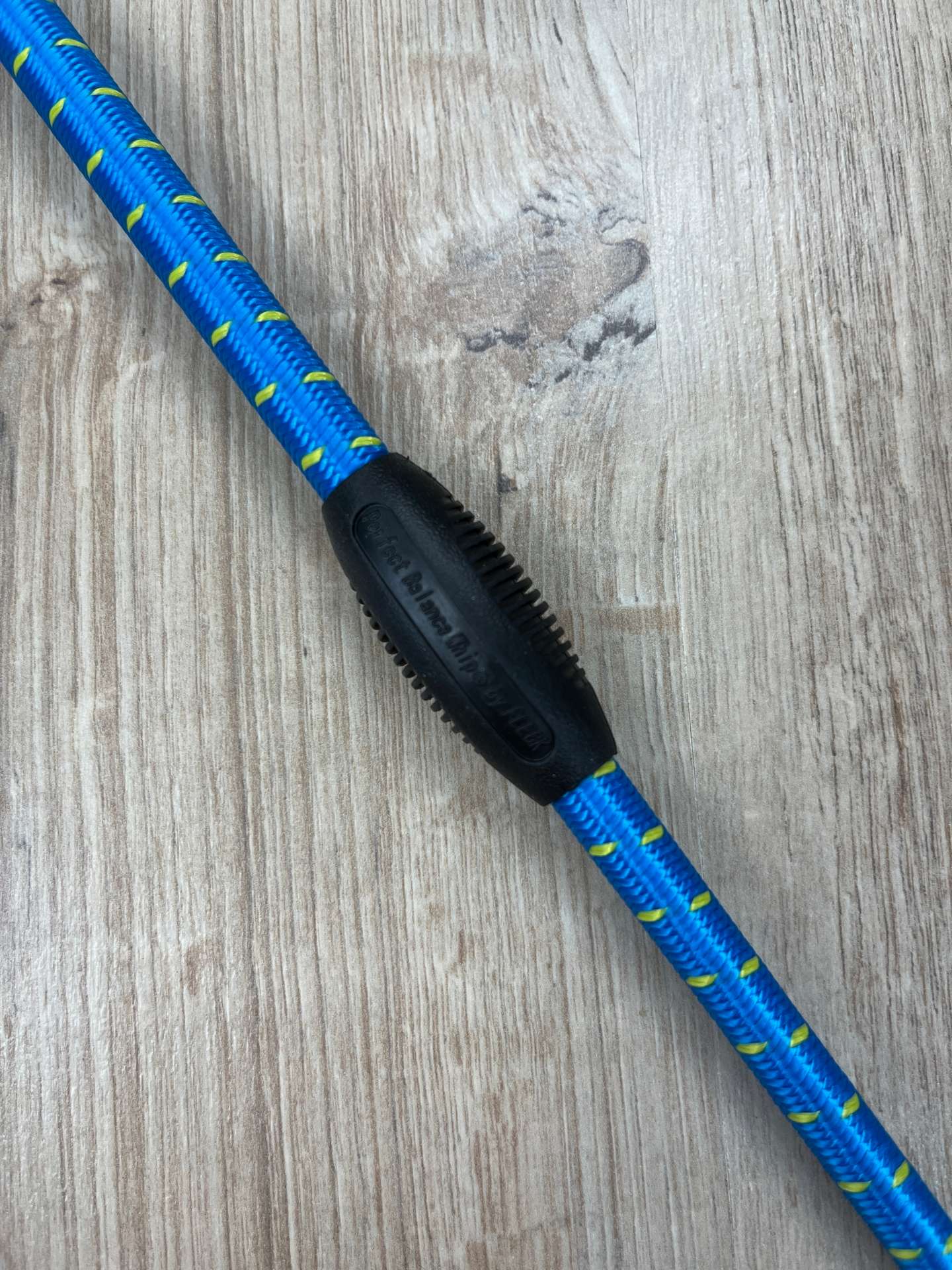 Fleck Balance Gerte Sport azur-gelb mit Gummiknubbeln