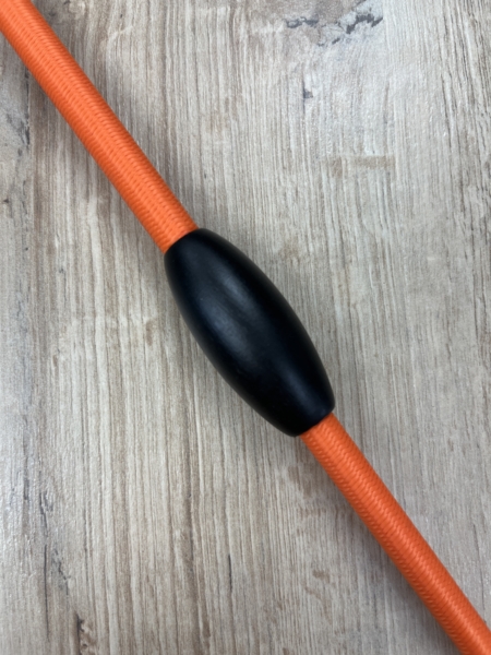 Fleck Balance Gerte orange mit schwarzen Holzknubbeln