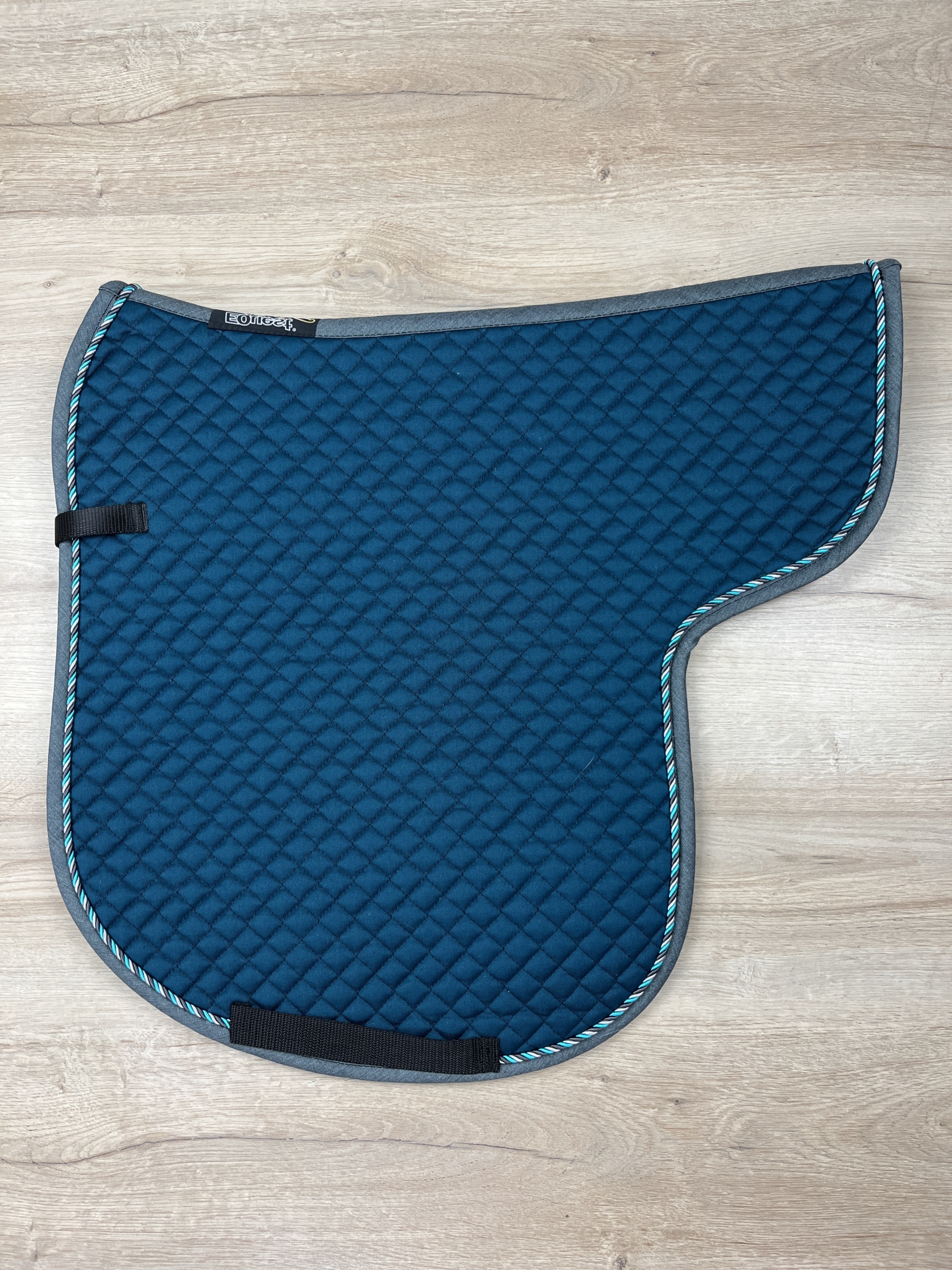 Satteldecke Island anatomic petrol Kordel mountain blue Einfass grau-melange, neue Form!!