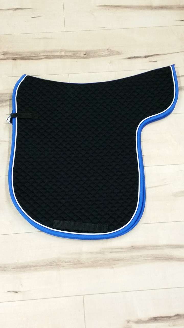 38 Satteldecke Island schwarz Biese weiß Einfass royalblau