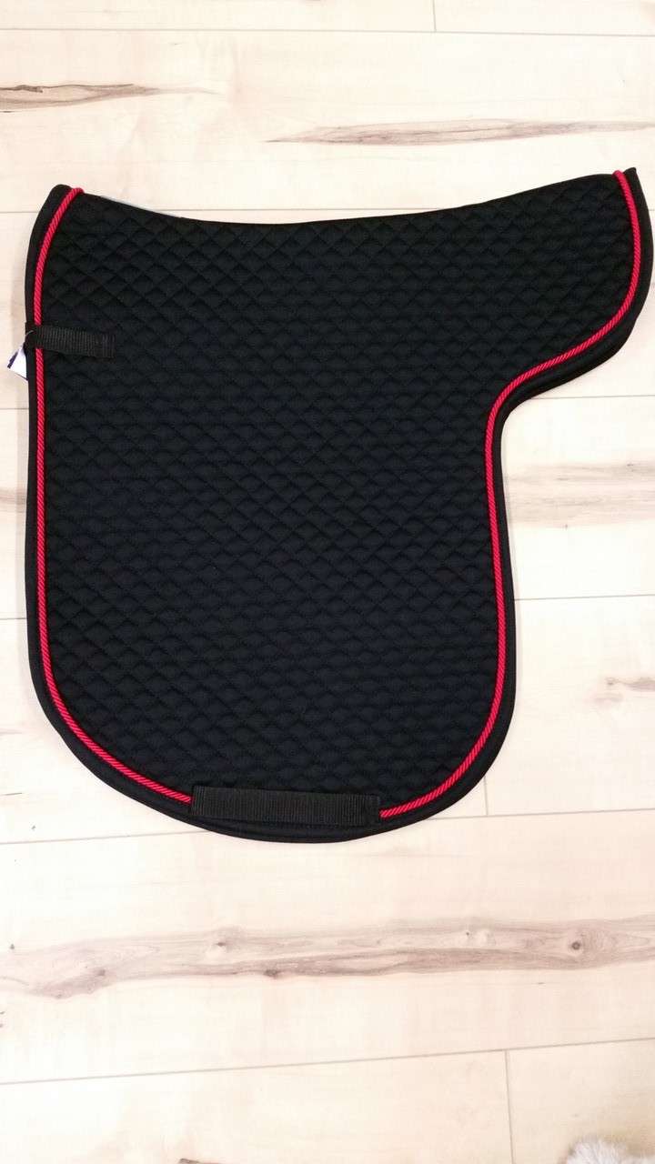 39 Satteldecke Island schwarz mit Kordel rot