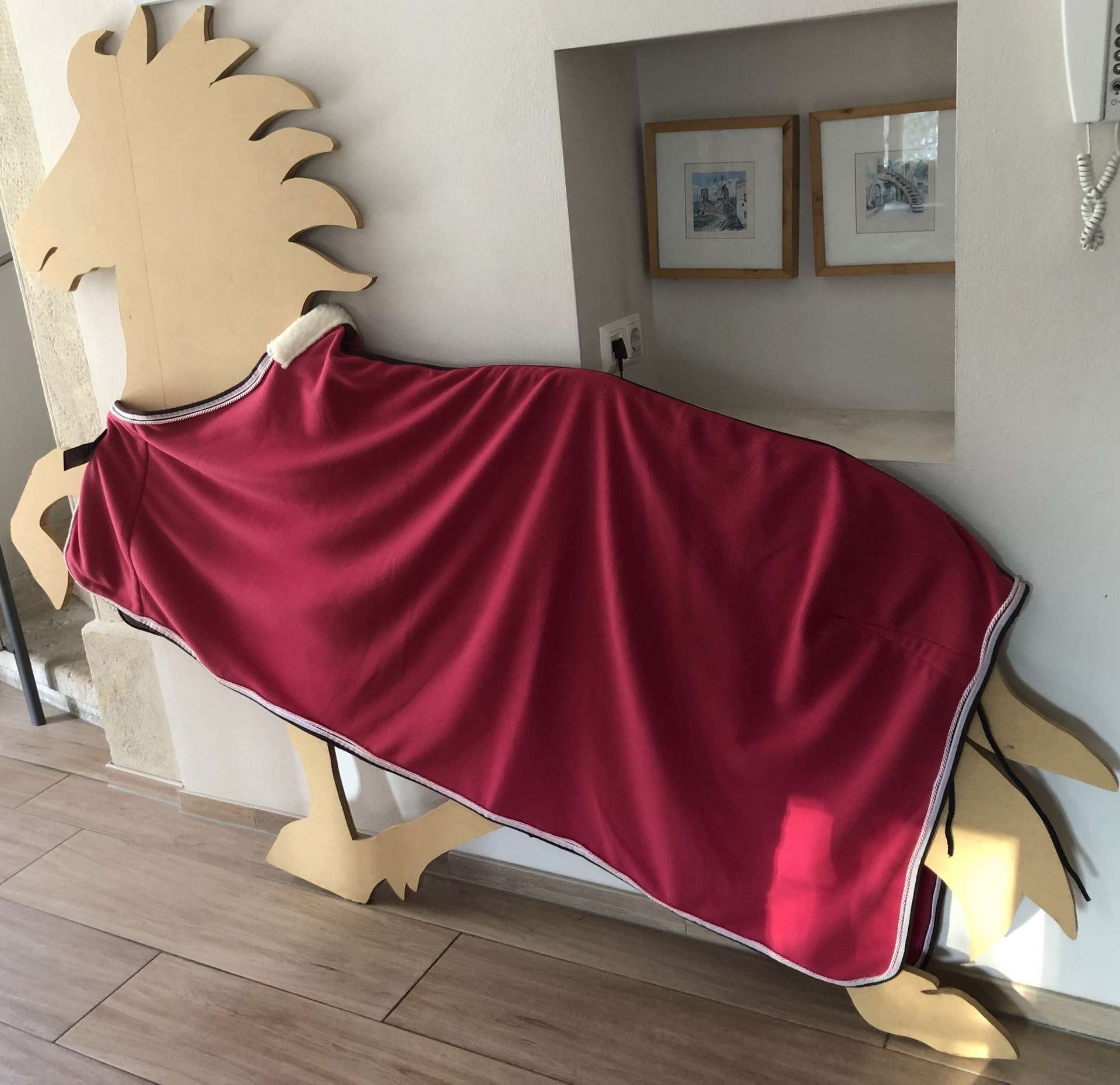 Abschwitzdecke, Equest Alpha Fleece regular plus , viola red