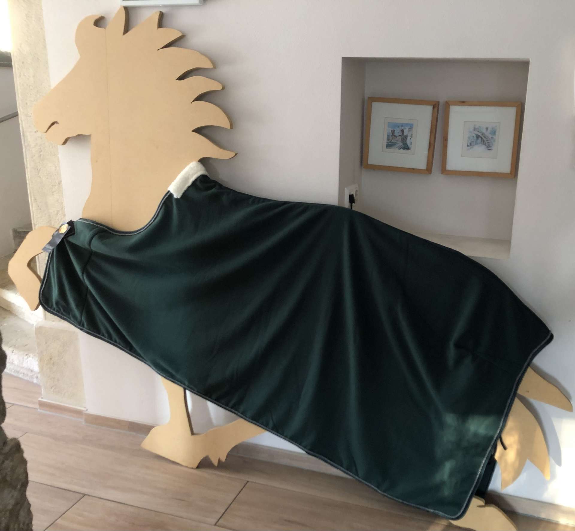 Abschwitzdecke, Equest Alpha Fleece regular plus , Flaschengrün