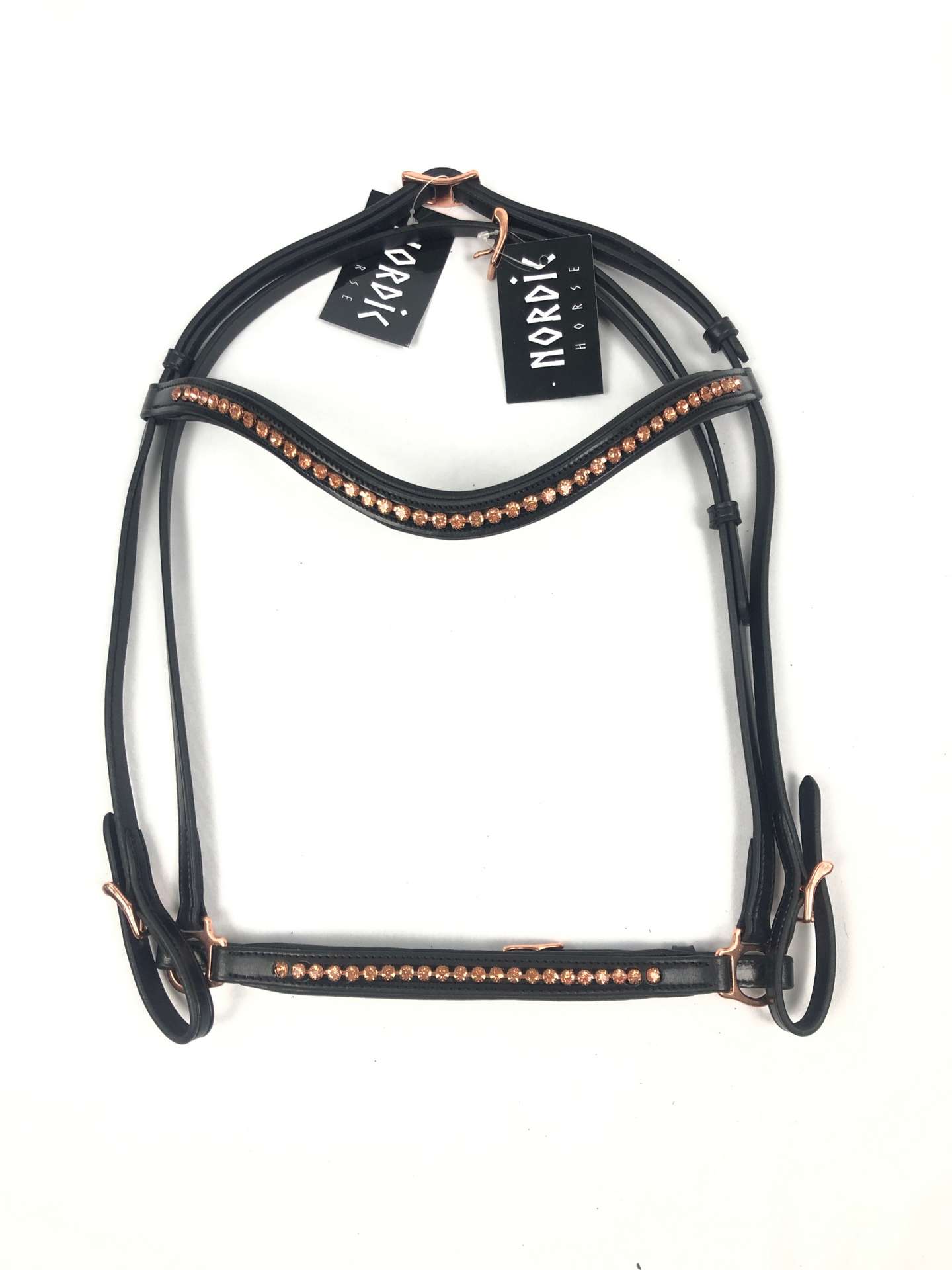 IMG_2839 Nordic Horse Trense große Steine rosegold, hann. Reithalfter