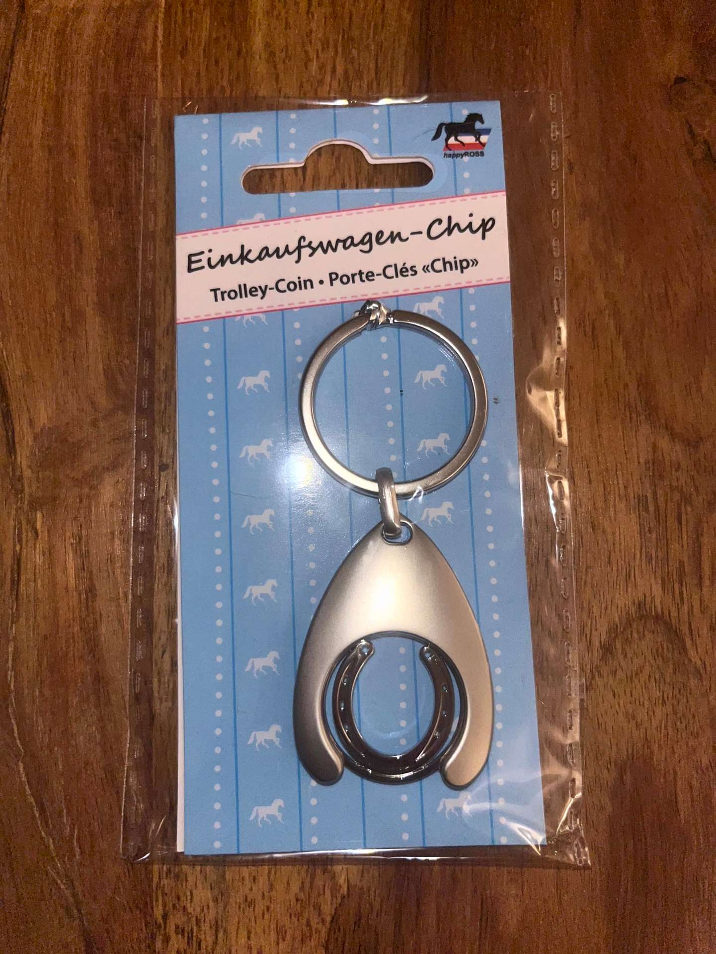 Schlüsselanhänger mit Einkaufs-Chip Hufeisen