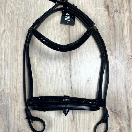 Nordic Horse Trense komplett All Black, engl komb. Reithalfter