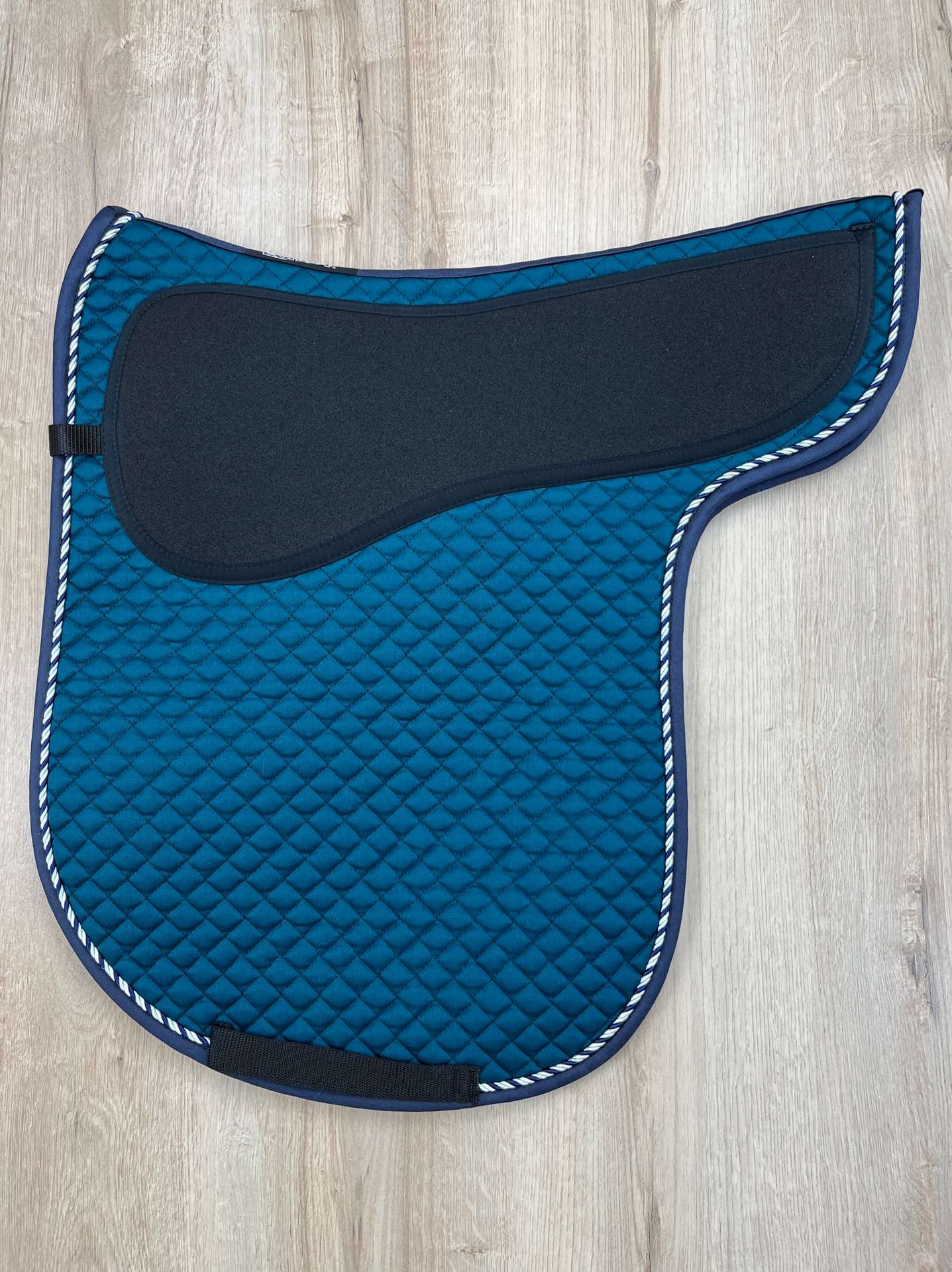 IMG_3893 Satteldecke Equest Island petrol, Kordel maritim Einfass marine mit Moosgummi-Auflage