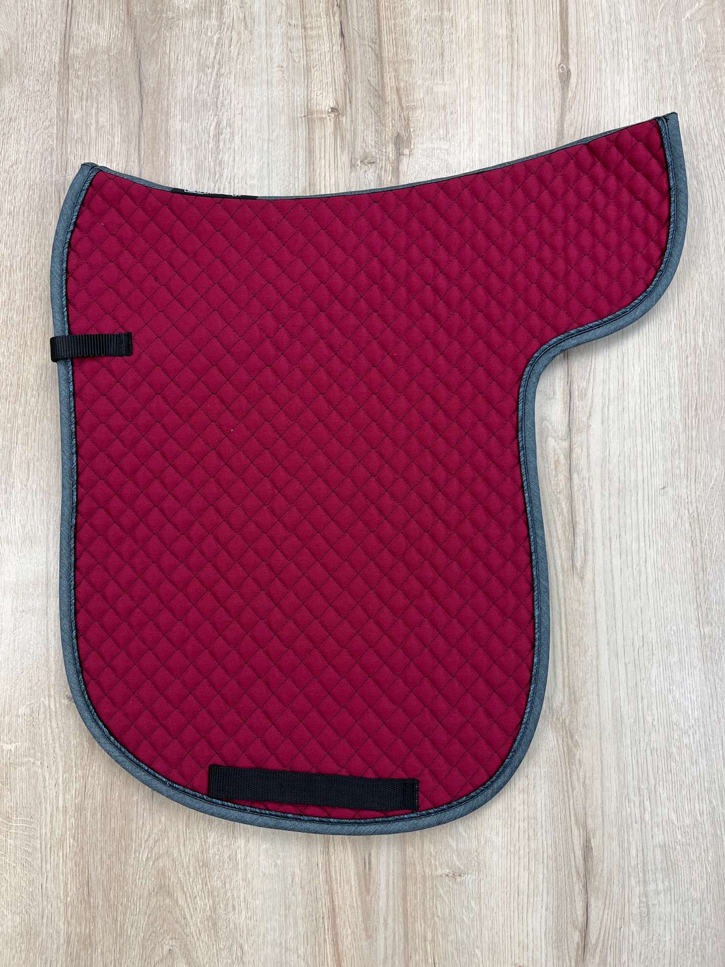 Satteldecke Island weinrot Biese anthrazit Lurex Einfass anthrazit-melange