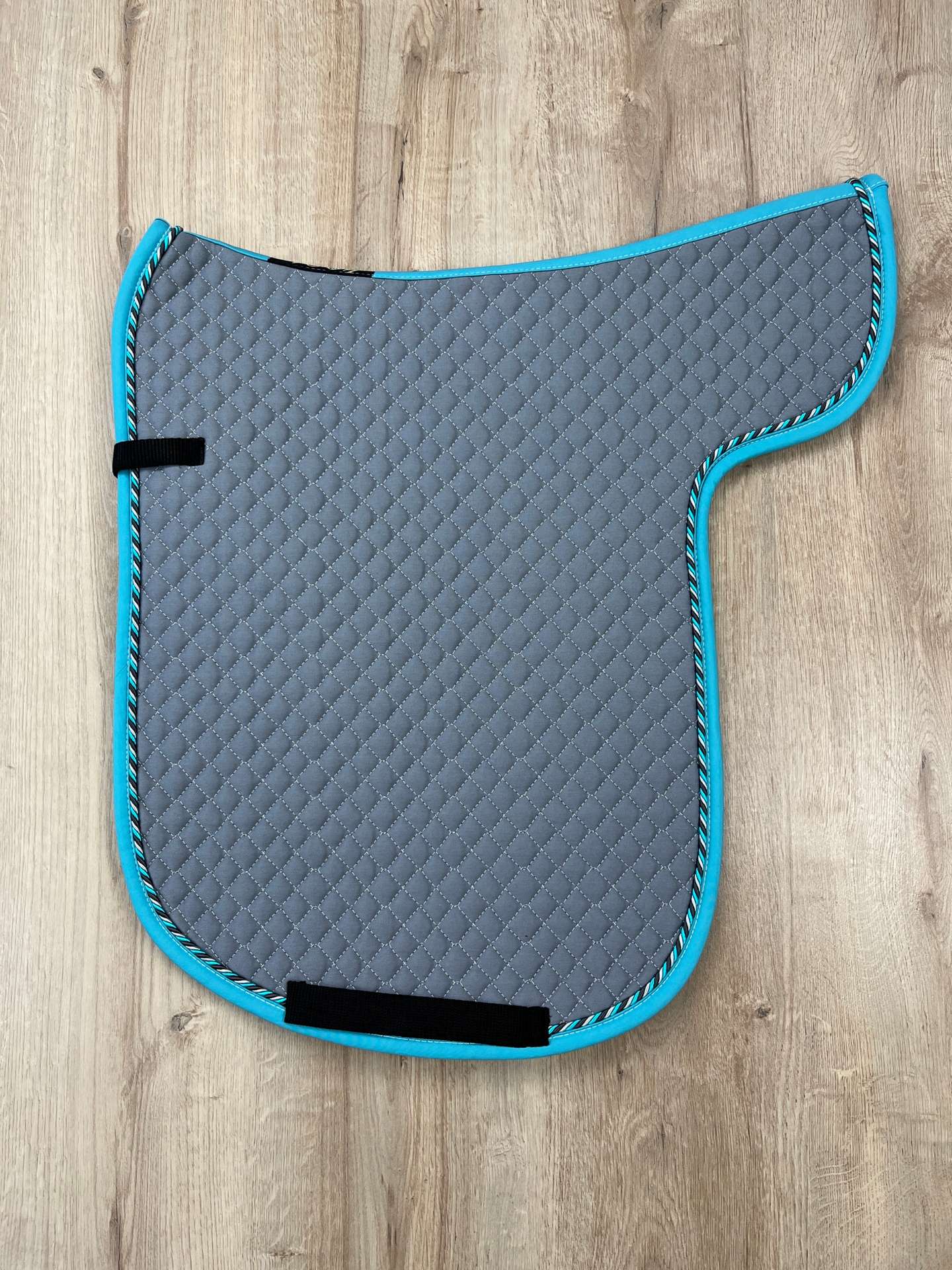 Satteldecke Island grau Kordel mountain blue Einfass türkis