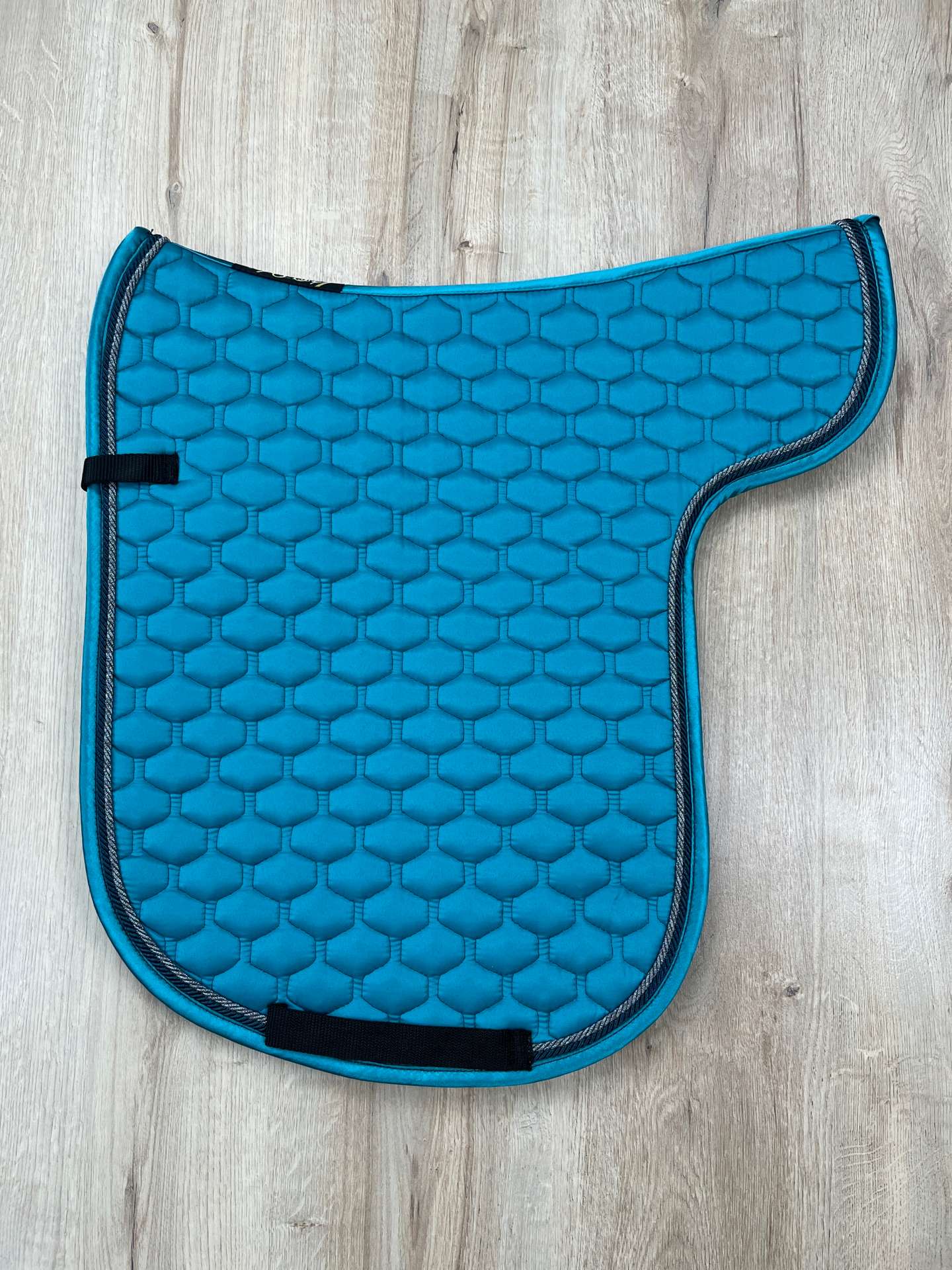 Satteldecke Equest Island MacroStreet light petrol TwinCord anthrazit Lurex u. petrol Einfass Satin petrol