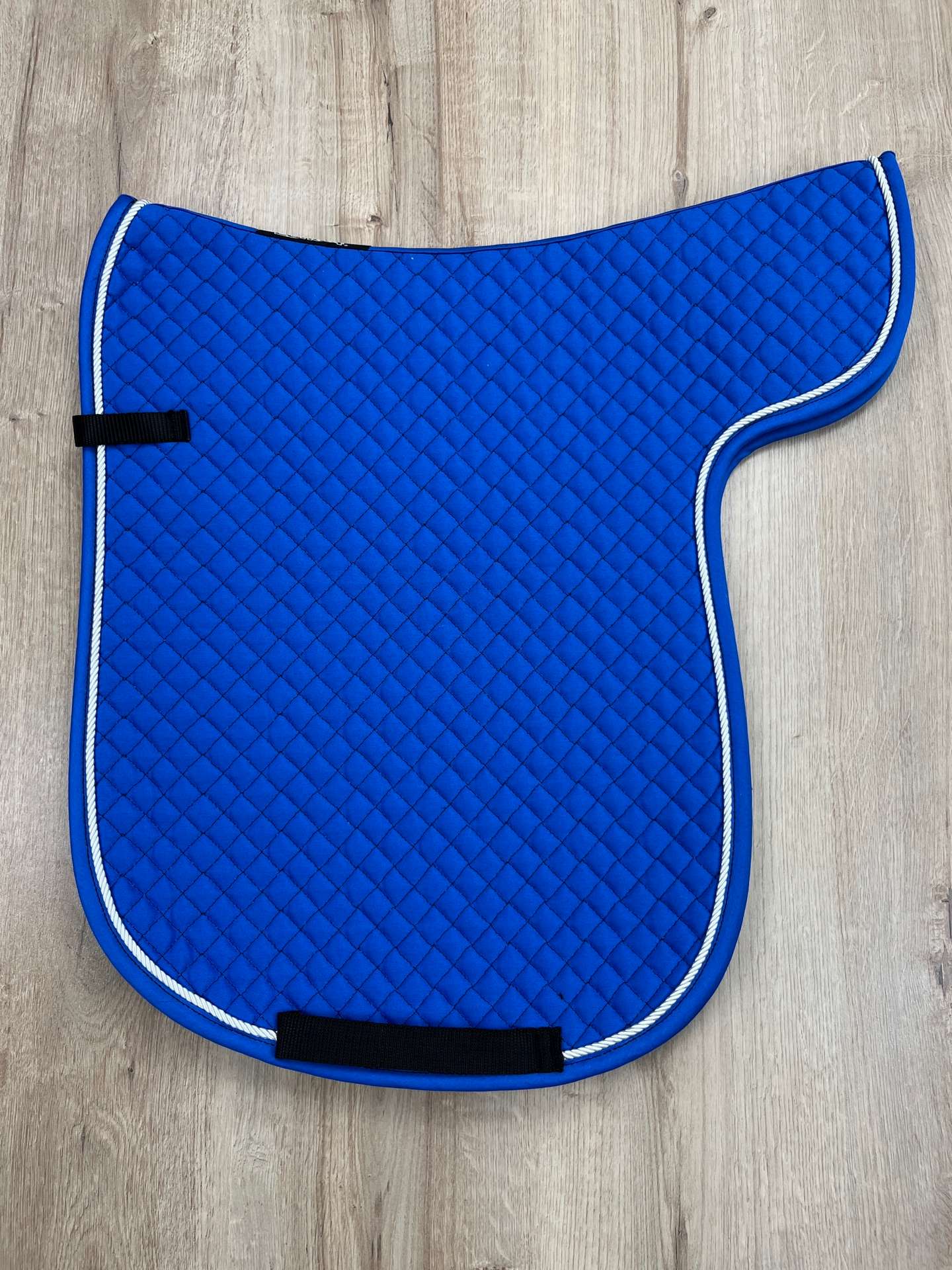 Satteldecke Island royalblau mit Kordel weiß