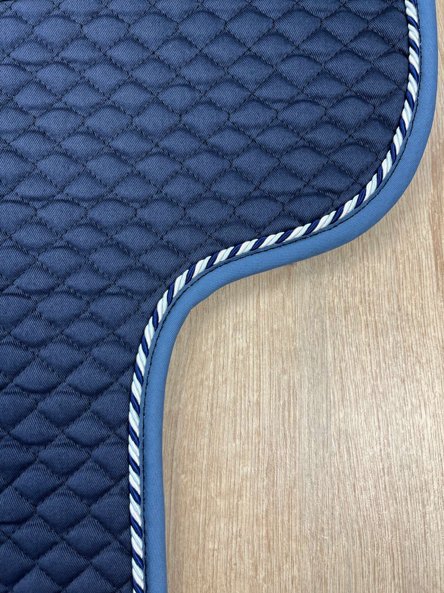 Satteldecke Island marine Kordel maritim, Einfass taubenblau