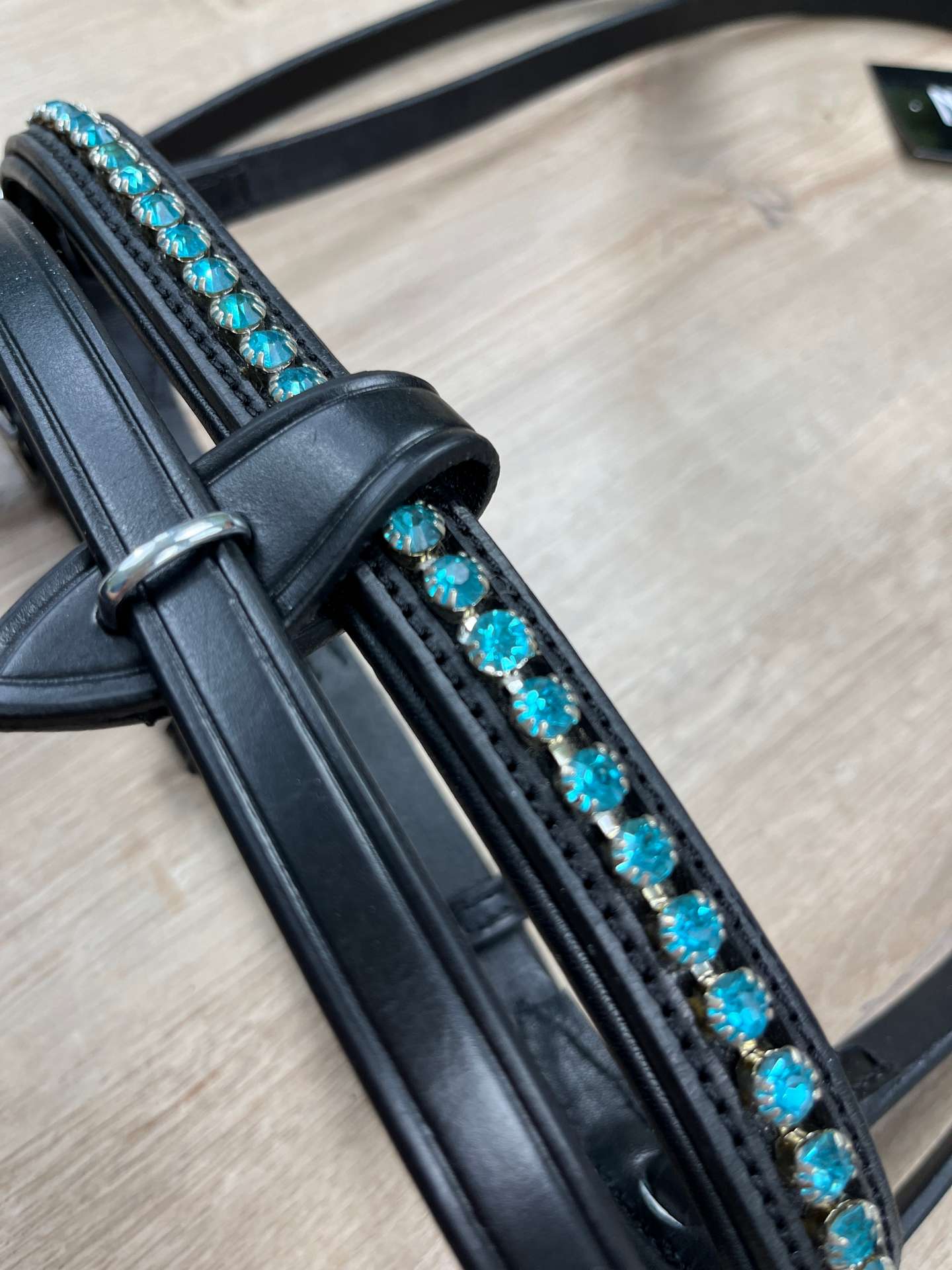 Trense Nordic Horse große Steine türkis engl. kombiniert