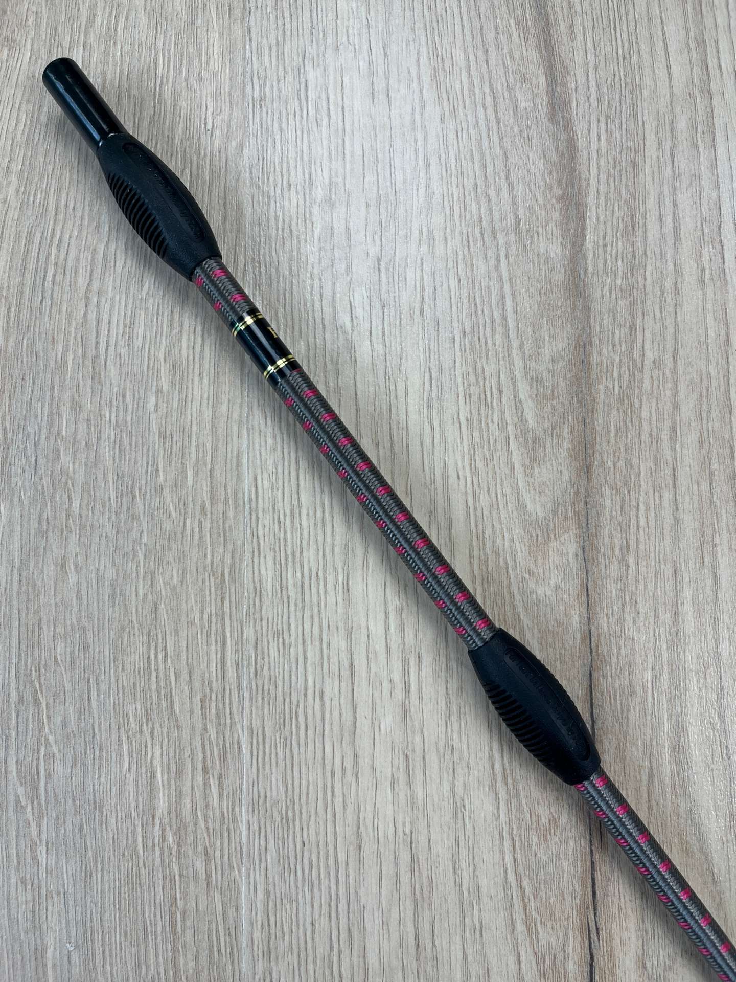 Fleck Balance Gerte grau-pink mit Gummiknubbeln