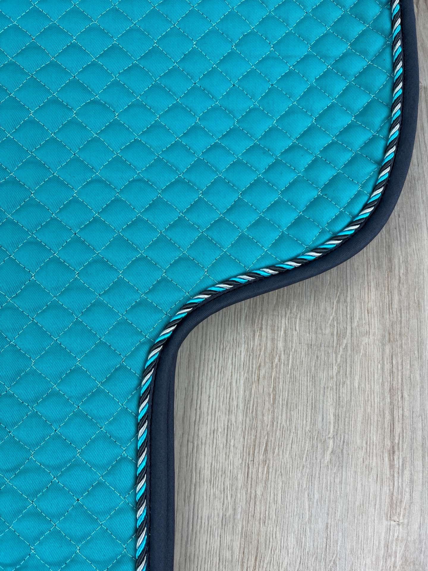 Satteldecke Island anatomic tropic Kordel mountainblue Einfass petrolneue Form!!