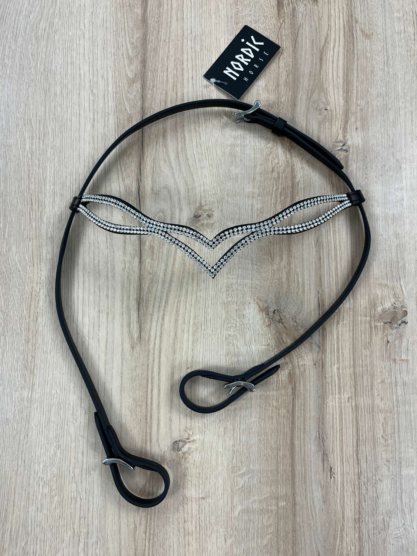 Kopfstück Nordic Horse mit silbernen Strasssteinchen