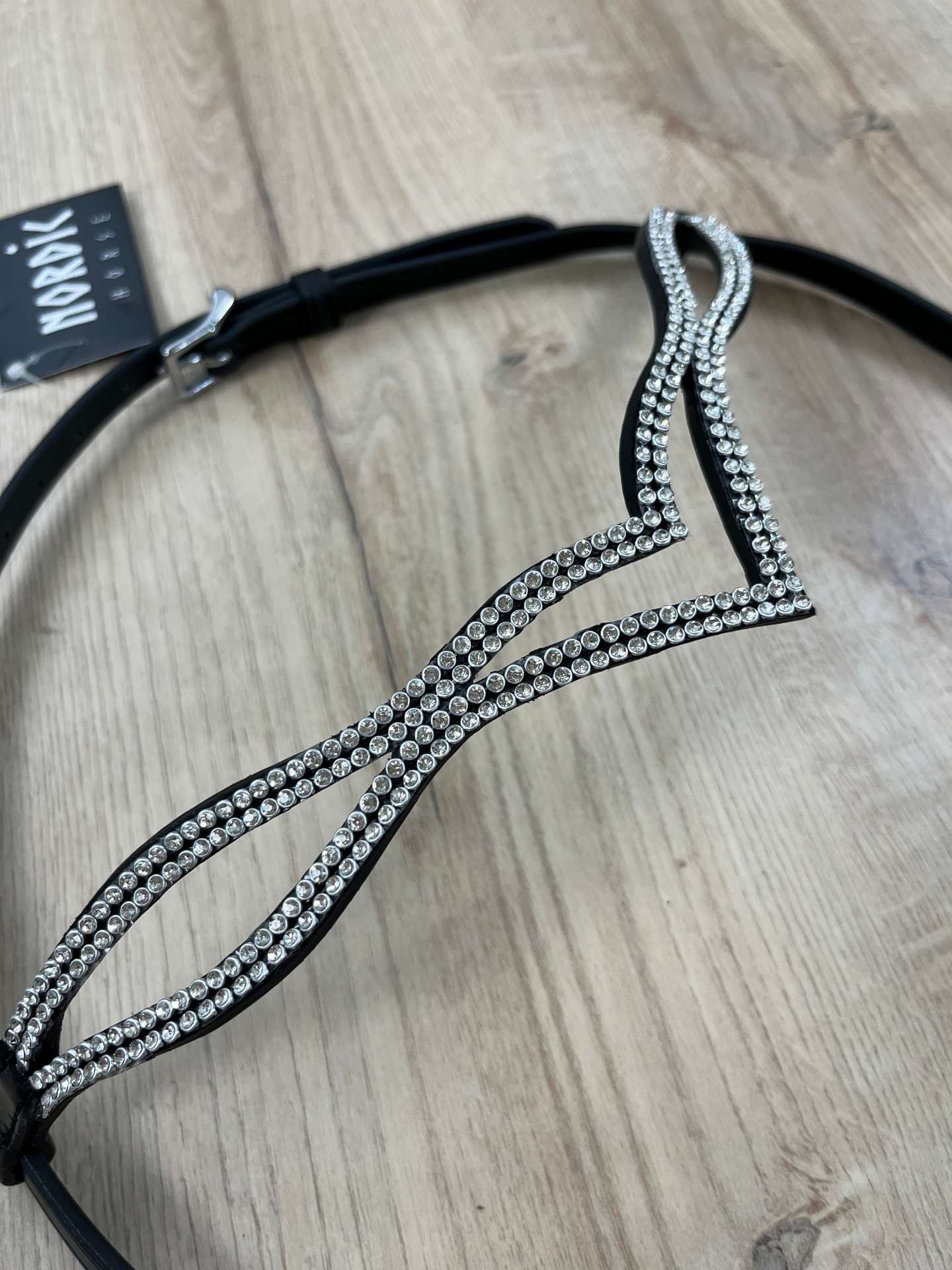 Kopfstück Nordic Horse mit silbernen Strasssteinchen