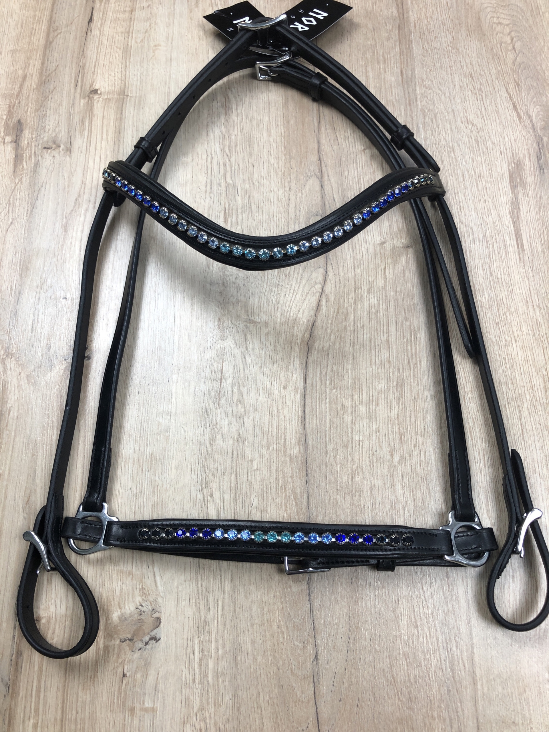 IMG_9701 Nordic Horse Trense Farbverlauf blau-türkis-petrol hann. Reithalfter