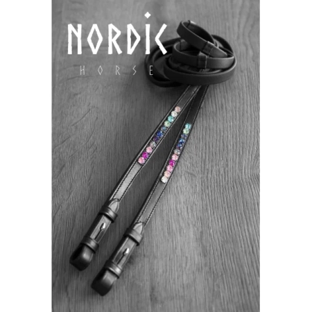 Nordic-Horse Rainbow Biothanezügel mit Stegen und Schnalle